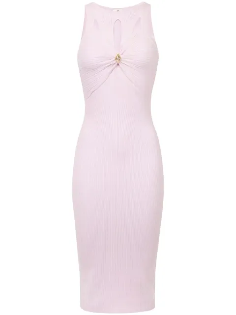 Elisabetta Franchi ribbed-knit cut-out dress