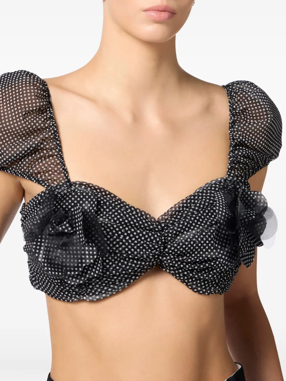 Elisabetta Franchi Top met stippen Zwart