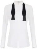 Elisabetta Franchi bow-tie georgette shirt - White