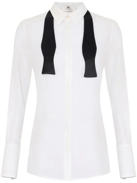 Elisabetta Franchi camisa de georgette con moño