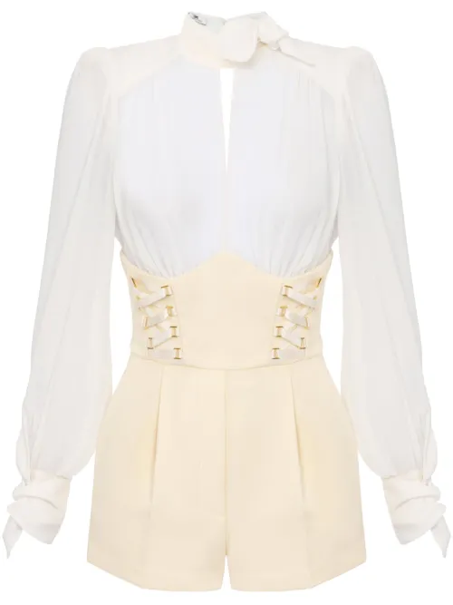 Combishort à lacets croisés - Elisabetta Franchi - Modalova