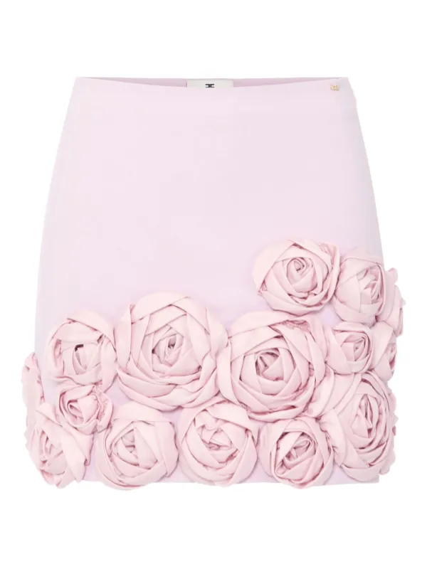 ミニスカート ELISABETTA FRANCHI Women Mini Skirts GP03Z51E2 110 232297 Bl Elisabetta Franchi Woman Leather Mini Skirt with Contrast