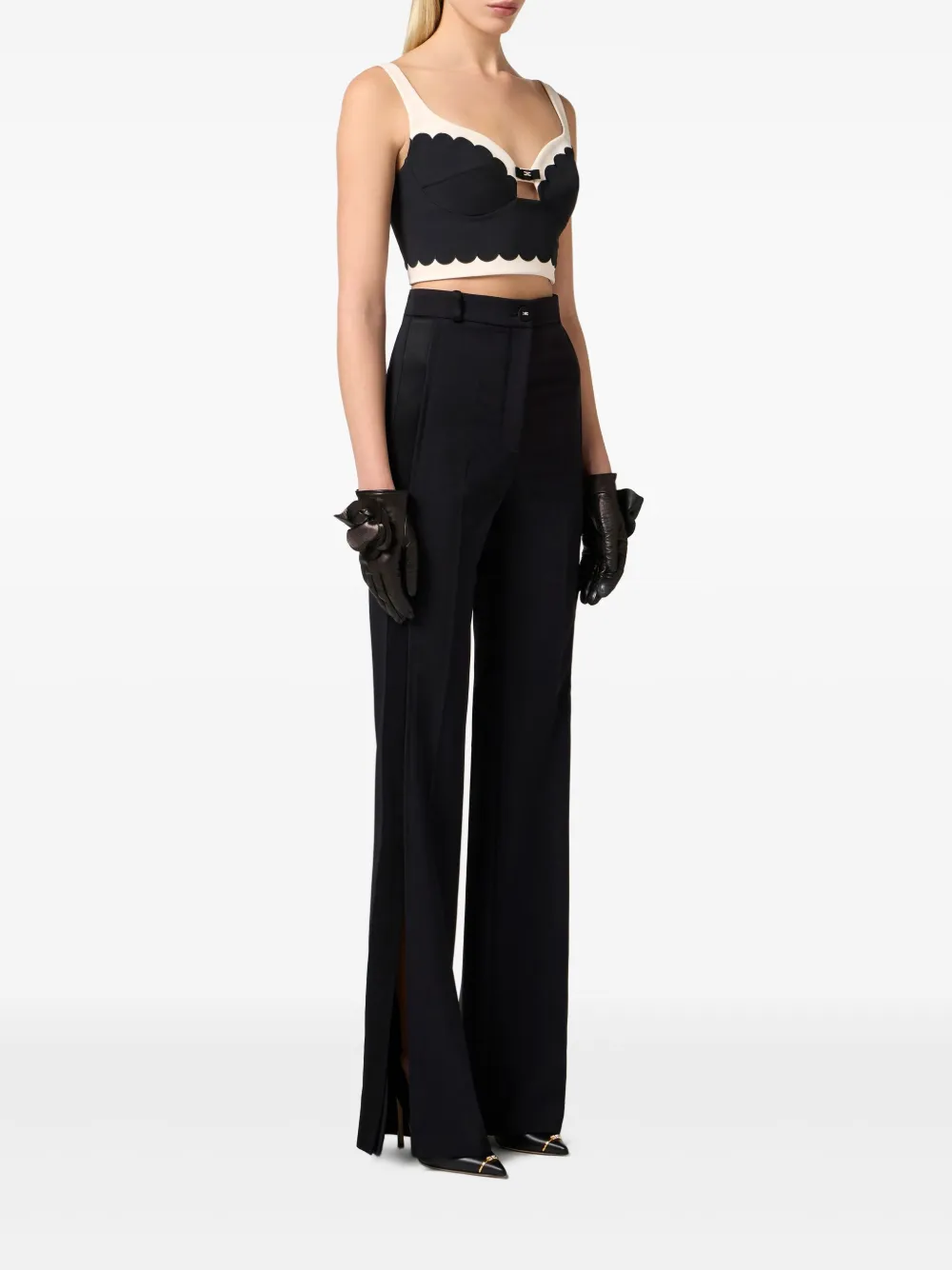 Elisabetta Franchi logo-patch top | Vests & Tank Tops | Image 2