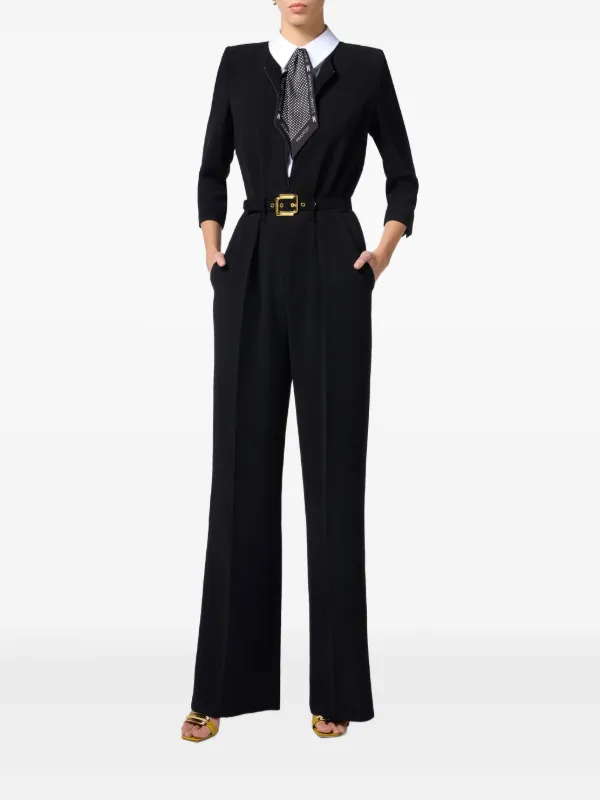 ELISABETTA FRANCHI ブラックロングコート 3005017547200044_01_4410w.jpeg