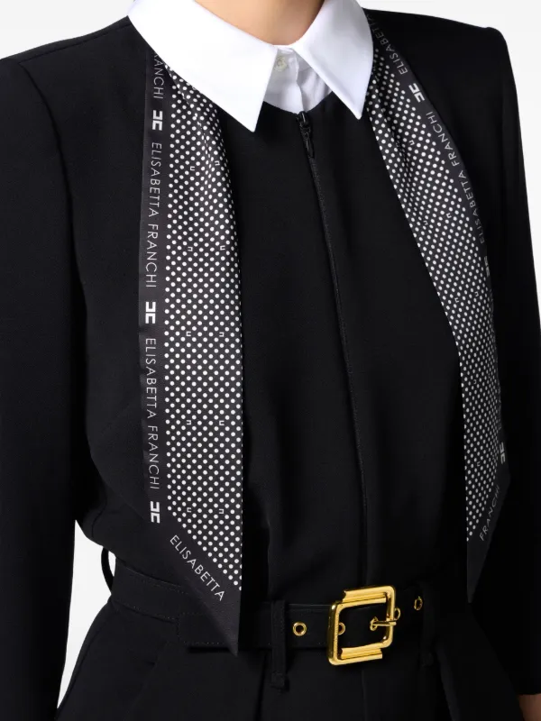 新品【定価85,800円】 elisabetta franchi　ワンピース Elisabetta Franchi scarf-detail Jumpsuit | Black | FARFETCH