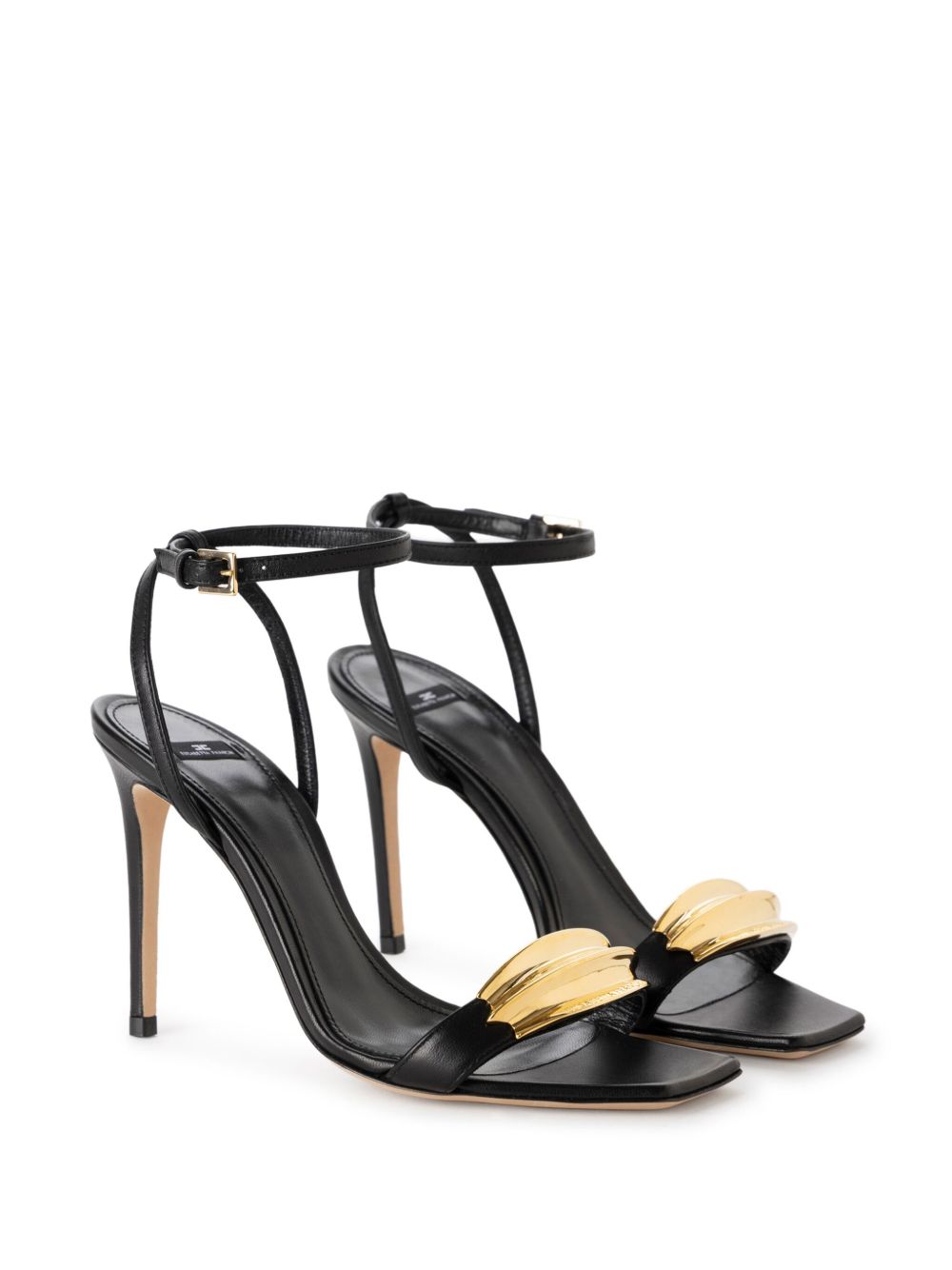 Elisabetta Franchi jewel-detail sandals - Zwart