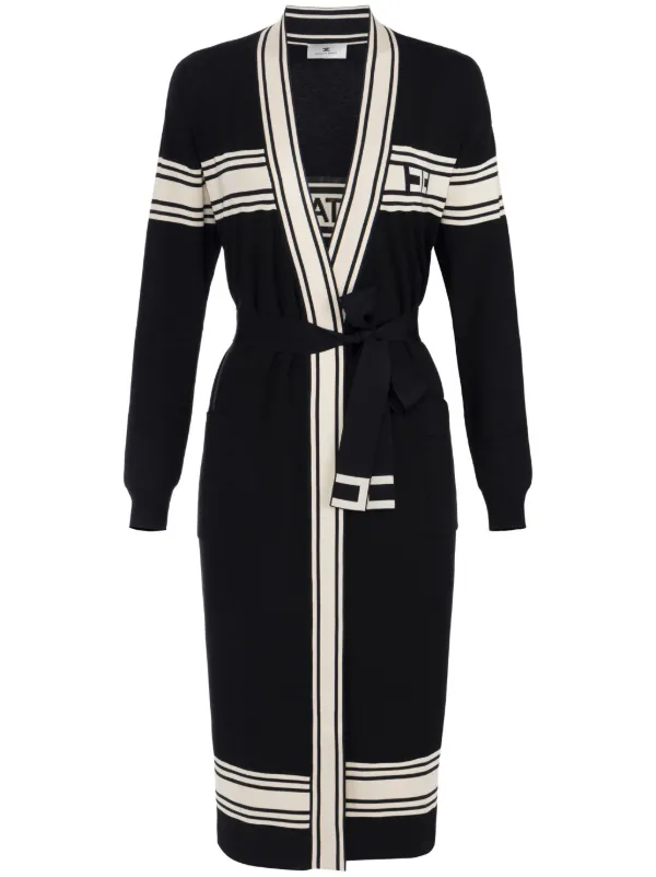 299 ELISABETTA FRANCHI  カーディガン 40 Elisabetta Franchi Vネック カーディガン | ブラック | FARFETCH JP