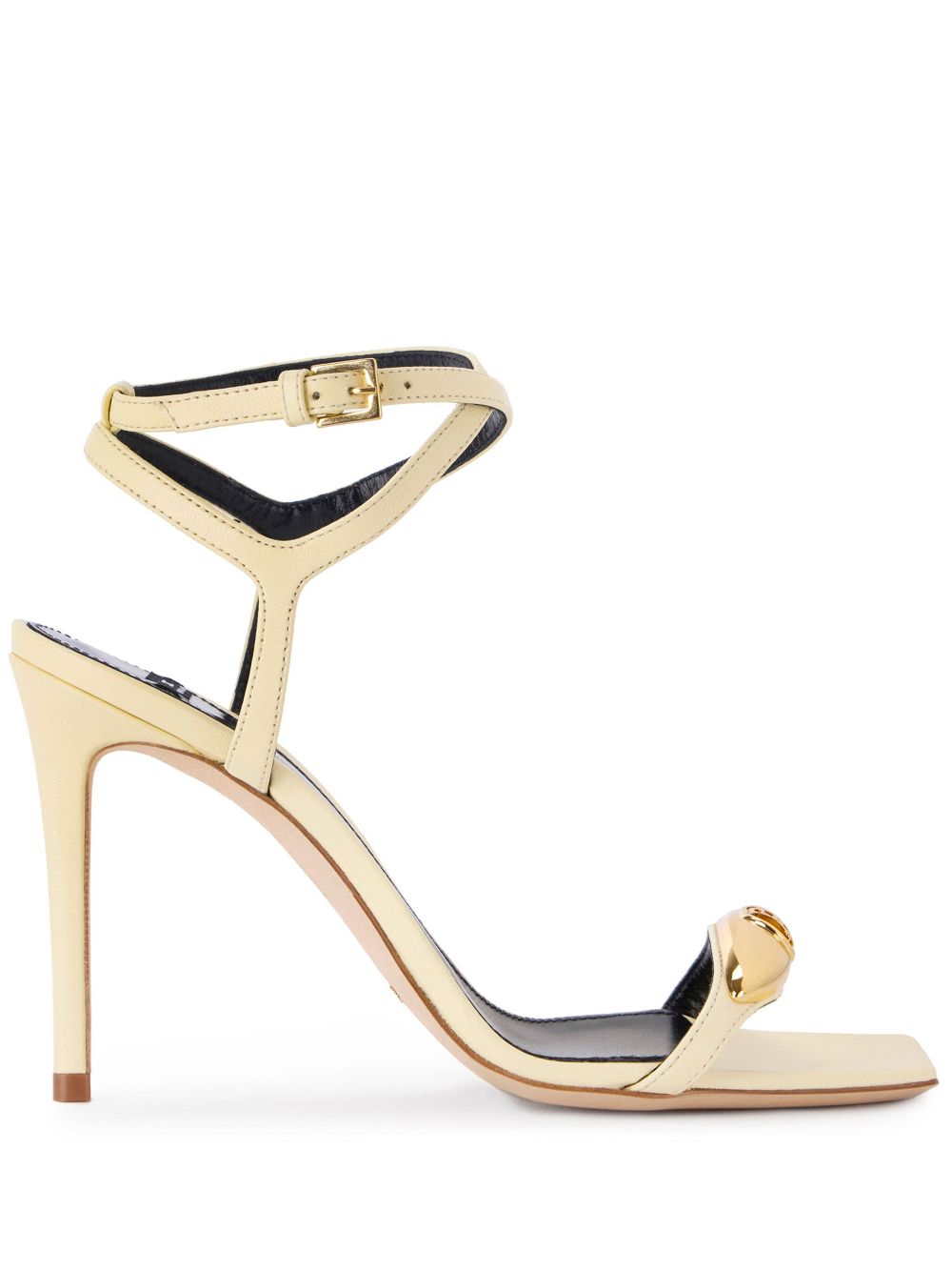 Elisabetta Franchi 100mm leather sandals - Neutrals