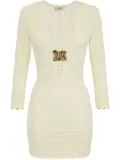 Elisabetta Franchi brooch-detail open-knit dress - Neutrals