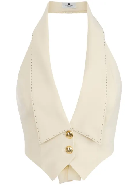 Elisabetta Franchi contrasting topstitching waistcoat 