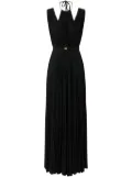 Elisabetta Franchi belted lurex gown - Black