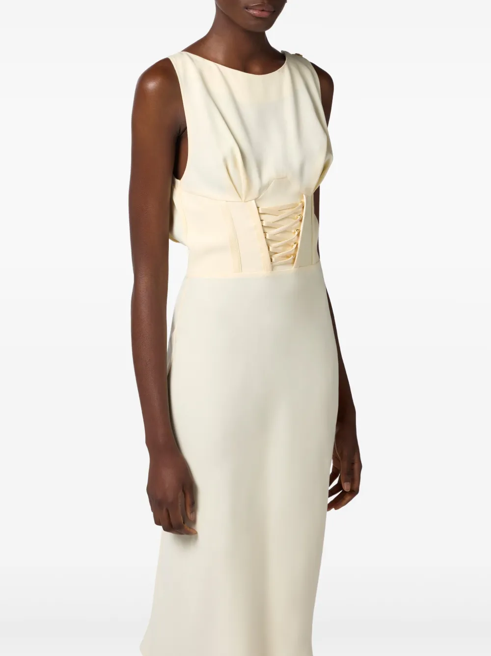 ELISABETTA FRANCHI CORSET-DETAILING DRESS