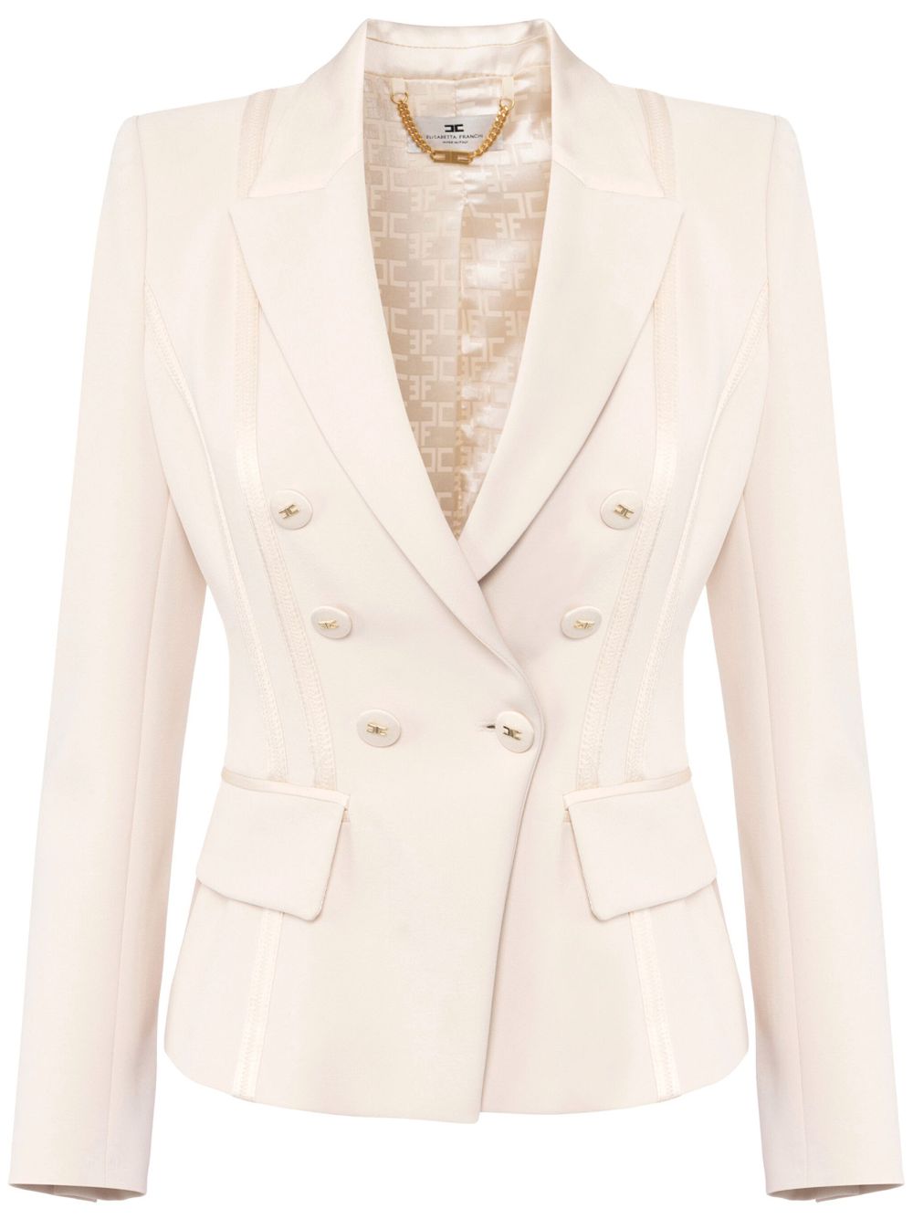 Elisabetta Franchi crepe satin blazer - Neutrals