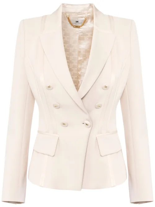 Blazer satiné en crêpe - Elisabetta Franchi - Modalova