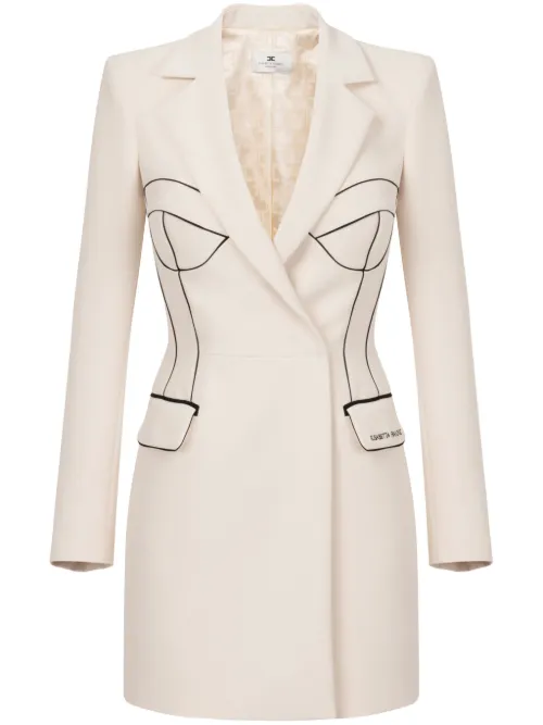Robe à revers pointus - Elisabetta Franchi - Modalova