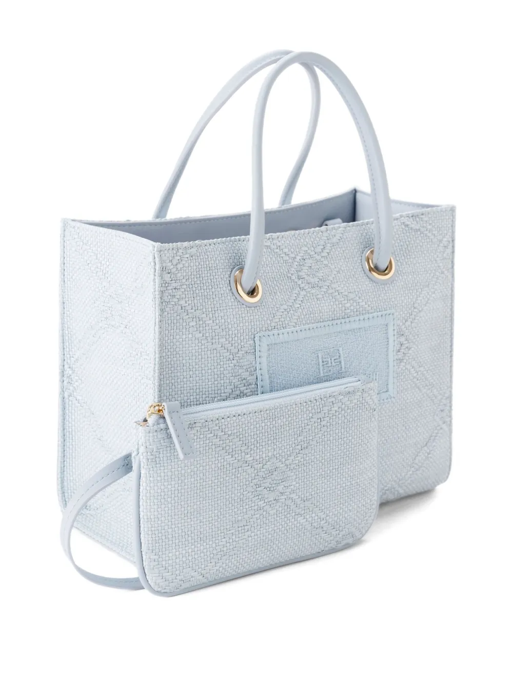 ELISABETTA FRANCHI LOGO-JACQUARD MINI TOTE BAG