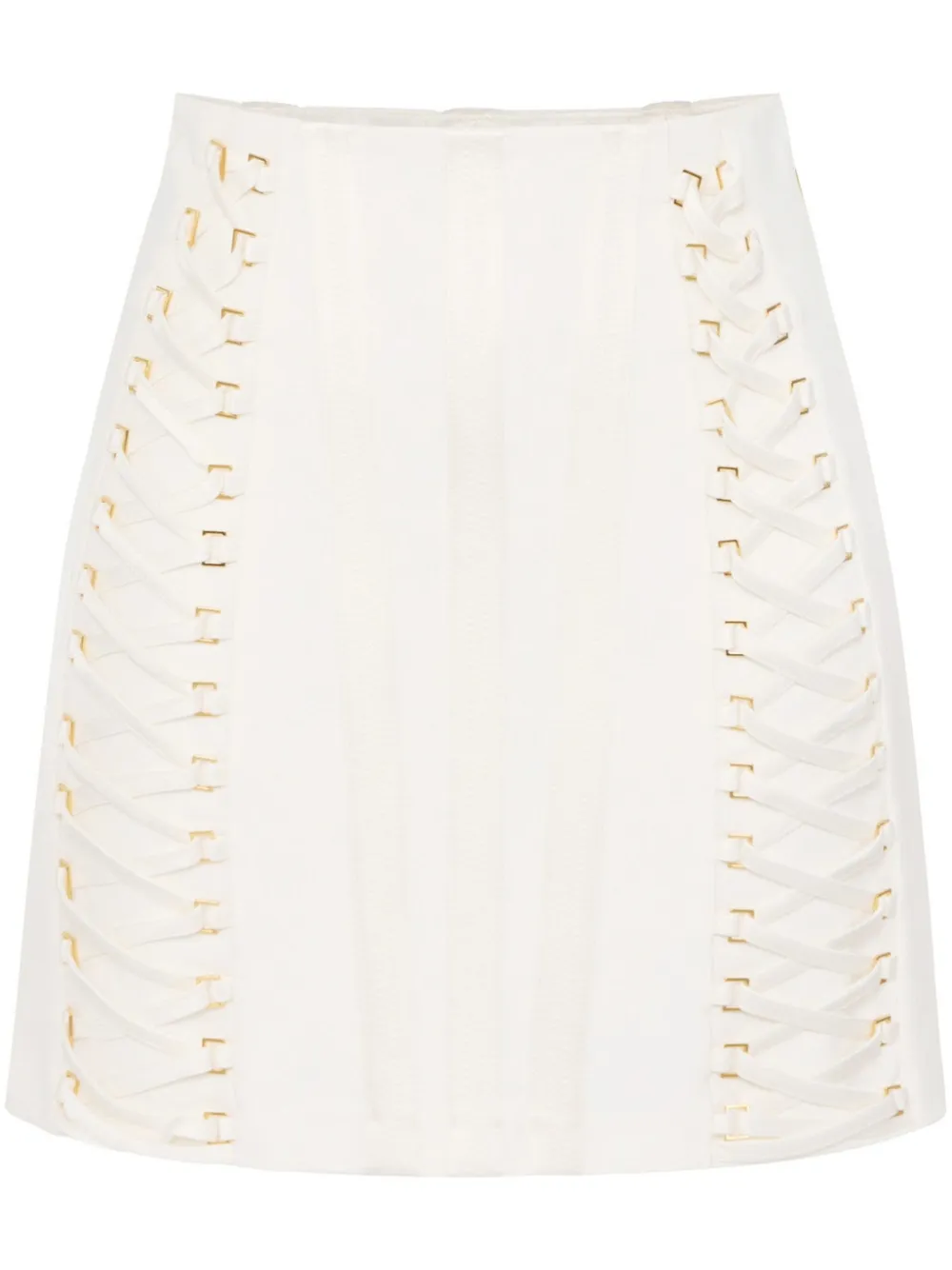 Elisabetta Franchi Mini-rok van crêpe Wit