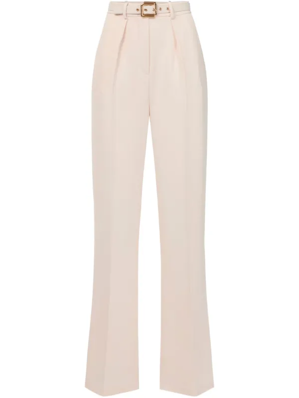 パンツ ELISABETTA FRANCHI LIGHT CREPE TROUSERS WITH TUXEDO DETAIL Trousers in lightweight crêpe fabric with tuxedo details