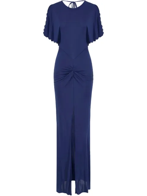 Elisabetta Franchi vestido de fiesta con bordes festoneados