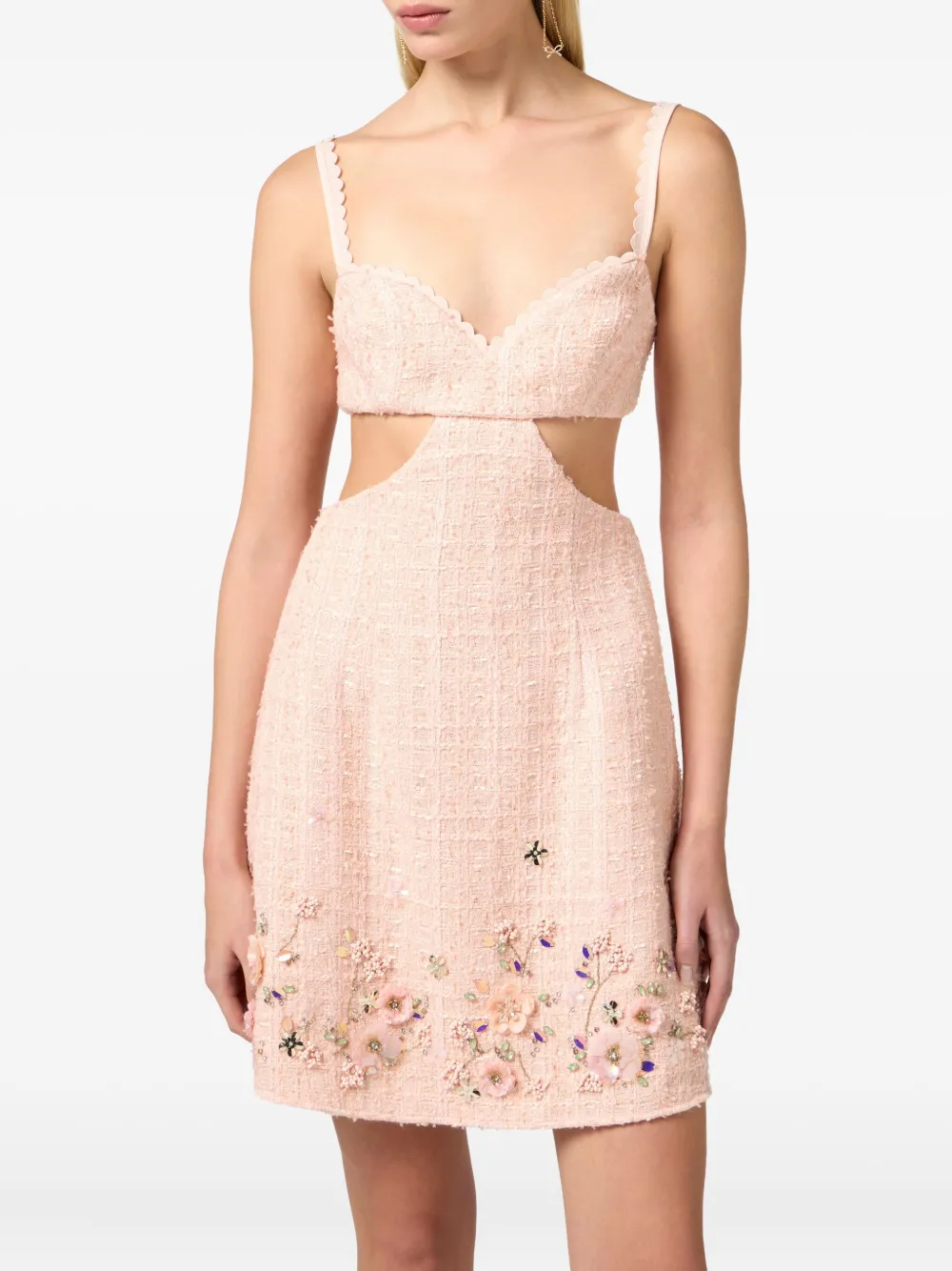 Elisabetta Franchi Jurk met bloemenprint en uitgesneden details Roze