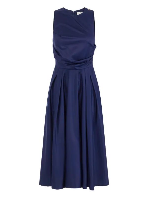 ワンピース ELISABETTA FRANCHI Woman Dress Blue AB704 544 Elisabetta Franchi draped-bodice Dress | Blue | FARFETCH