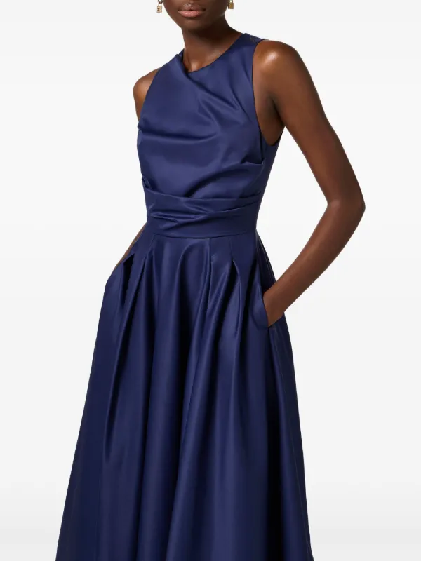 ワンピース ELISABETTA FRANCHI Woman Dress Blue AB704 544 Elisabetta Franchi draped-bodice Dress | Blue | FARFETCH