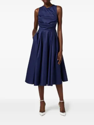 上品でエレガント ELISABETTA FRANCHI プリーツ ミニドレス Blue Elisabetta Franchi Blue Dress for Women