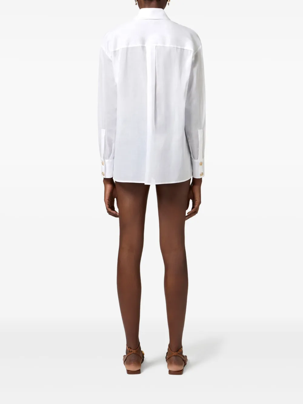 Elisabetta Franchi Blouse met bloemenapplicatie Wit