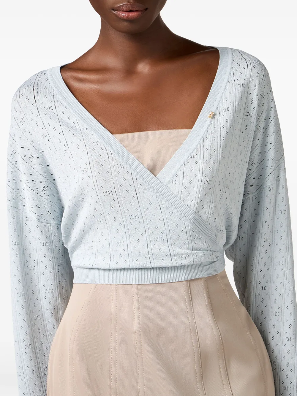Elisabetta Franchi Gebreide top Blauw