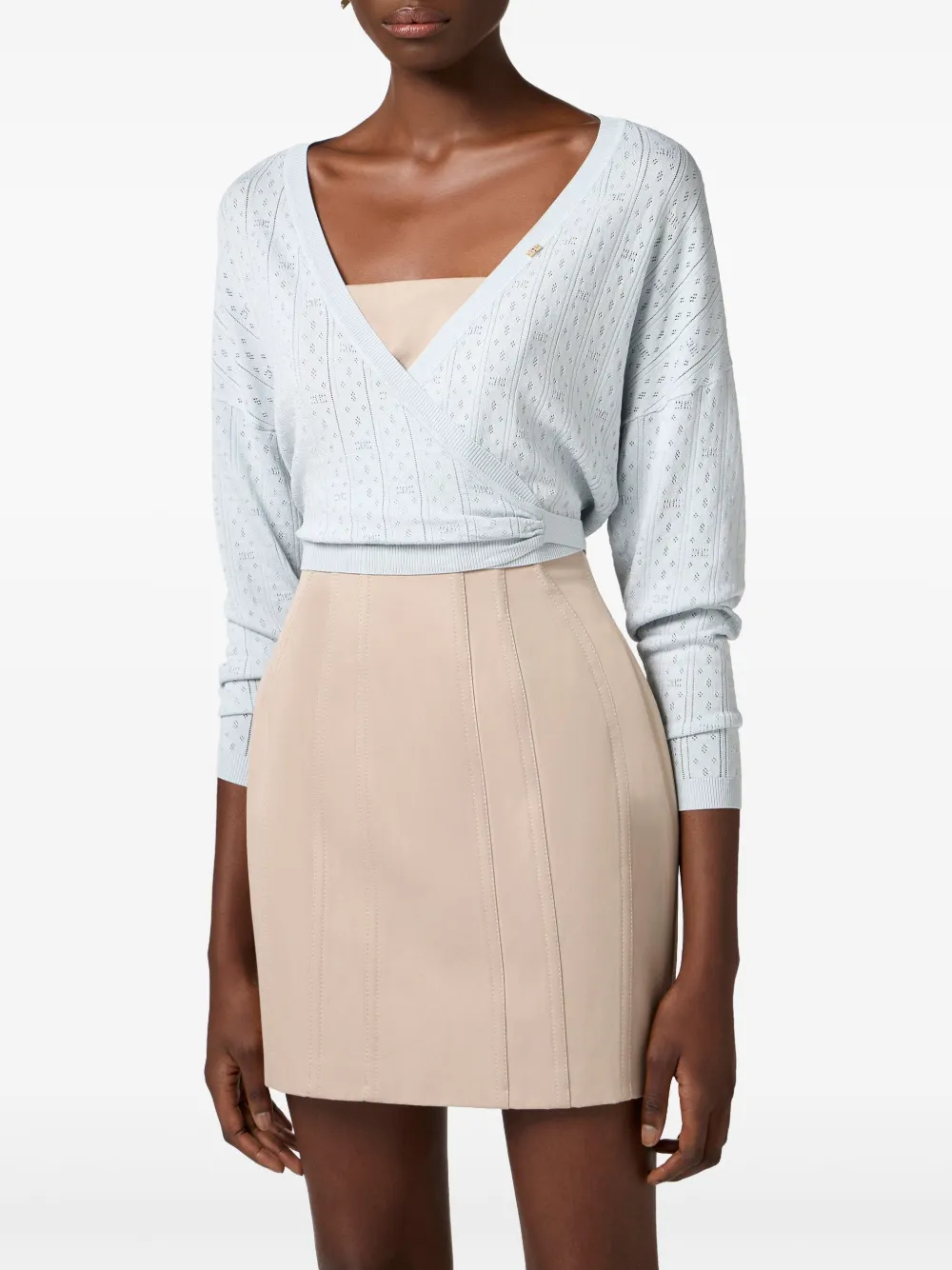 Elisabetta Franchi Gebreide top Blauw