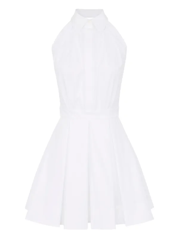 Elisabetta Franchi Pleated Mini Dress | White | FARFETCH Elisabetta Franchi Pleated Mini Dress | White | FARFETCH