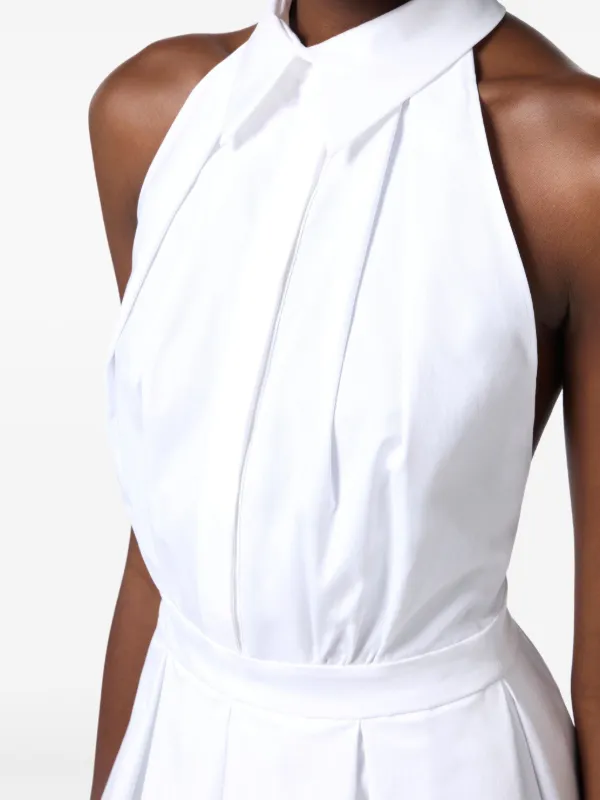 Elisabetta Franchi Pleated Mini Dress | White | FARFETCH Elisabetta Franchi Pleated Mini Dress | White | FARFETCH