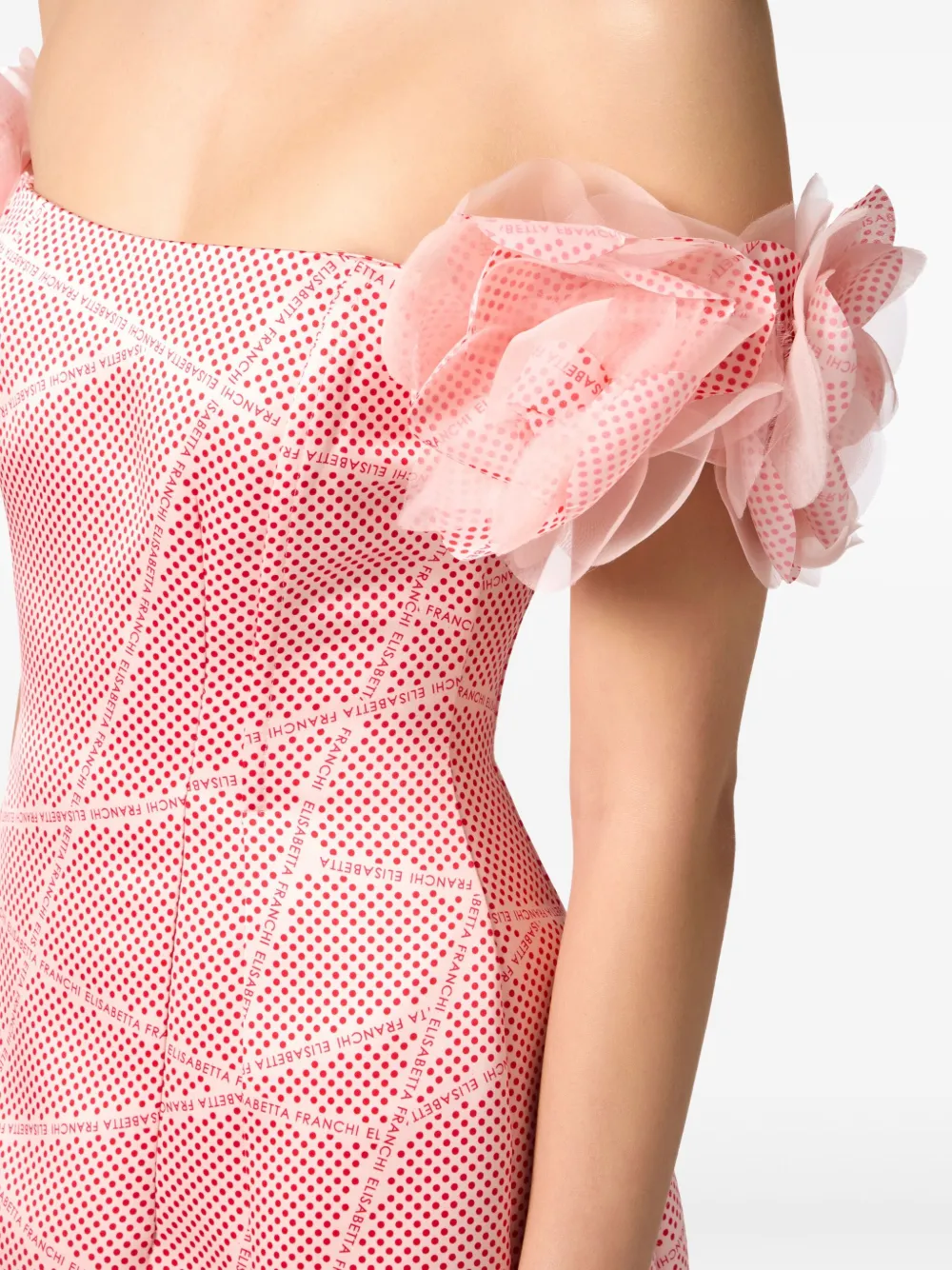 Elisabetta Franchi Duchess satijnen mini-jurk Roze