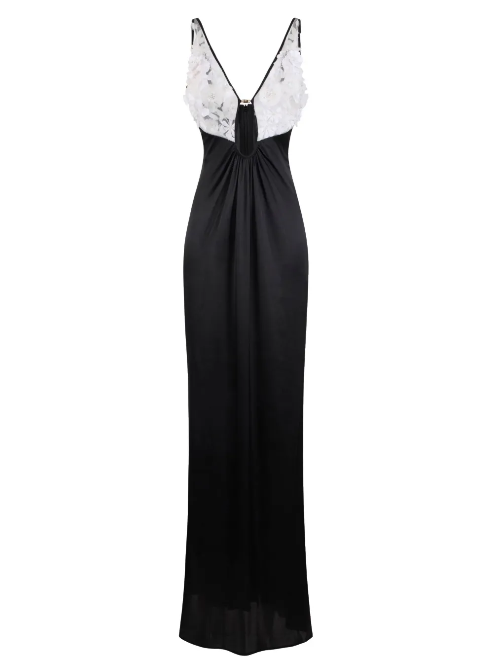 ELISABETTA FRANCHI FLORAL-APPLIQUÉ GOWN