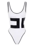 Elisabetta Franchi maxi-logo swimsuit - White