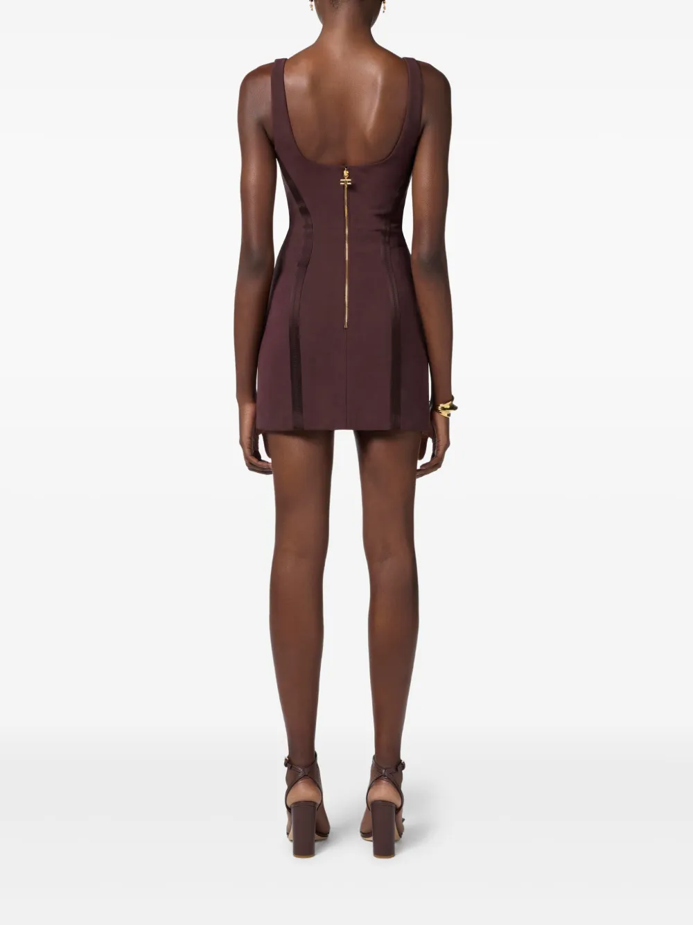 ELISABETTA FRANCHI CORSET-STYLE MINI DRESS