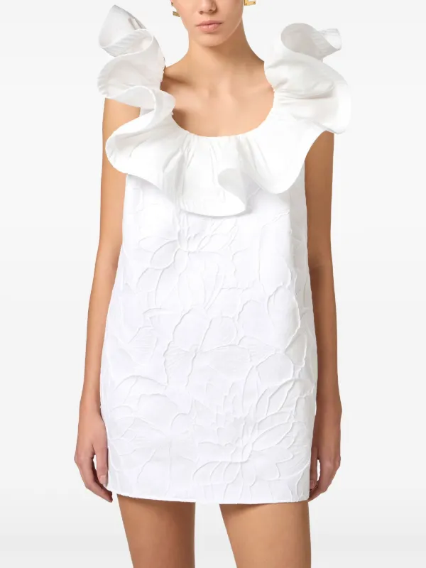 Elisabetta Franchi フローラルジャカード ドレス | ホワイト Elisabetta Franchi フローラルジャカード ドレス | ホワイト