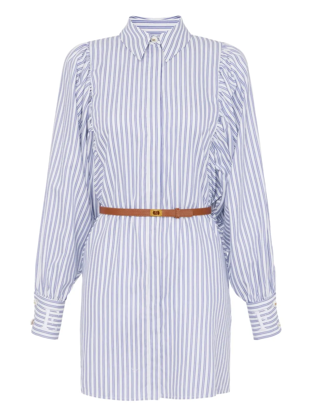 Elisabetta Franchi Gestreepte blousejurk Blauw