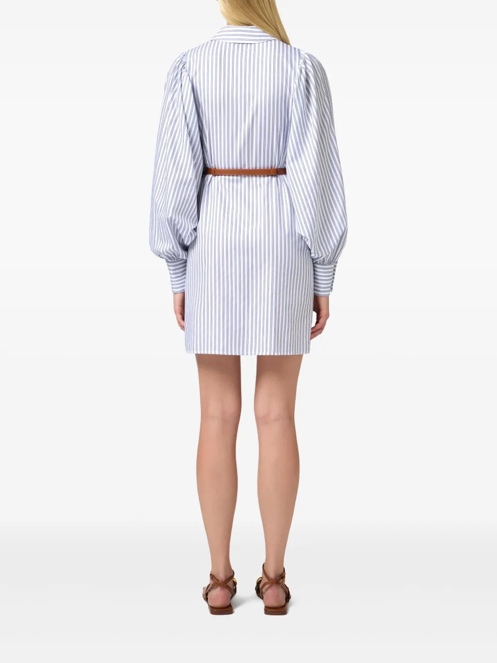 Elisabetta Franchi Gestreepte blousejurk Blauw