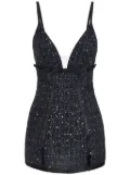 Elisabetta Franchi sequin-embellished tweed dress - Black