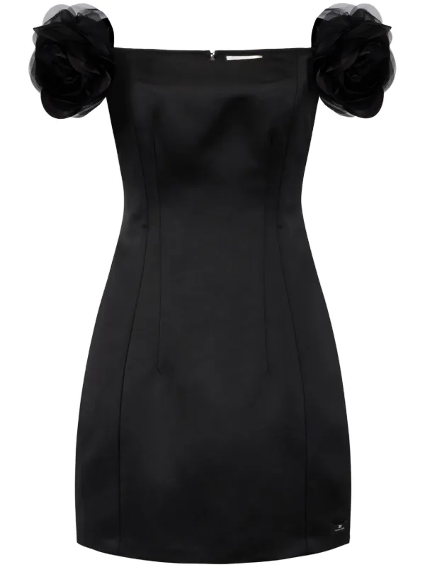 【ELISABETTA FRANCHI】ミモレ丈サテンワンピースドレス 完売必至♡】ELISABETTAFRANCHI サテン ミニドレス (ELISABETTA
