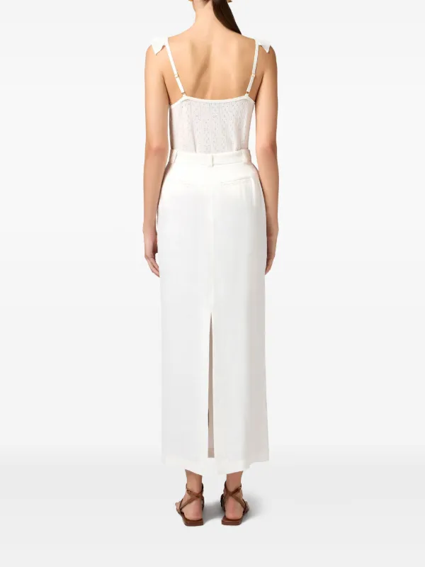 新発売 Franchi Elisabetta Gabardine FARFETCH | White | Skirt Midi スカート