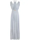 Elisabetta Franchi lurex-detail gown - Blue