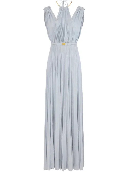 Robe longue à détail métallisé - Elisabetta Franchi - Modalova
