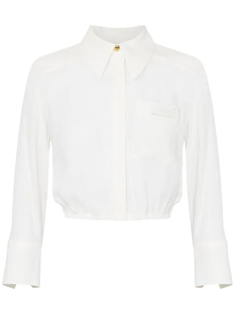 Elisabetta Franchi georgette cropped blouse 