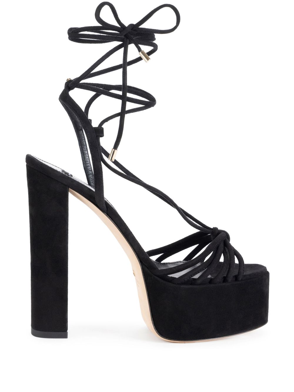 Elisabetta Franchi suede sandals Black