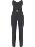 Elisabetta Franchi bow-detailing crepe jumpsuit - Grey