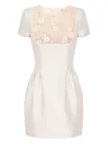 Elisabetta Franchi floral-beaded minidress - Grey