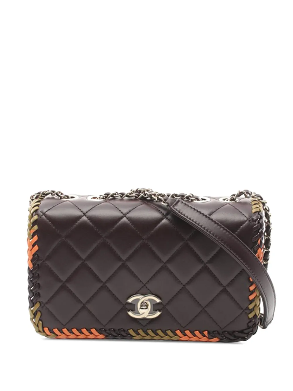 CHANEL Pre-Owned sac porté épaule Flap médium (2021-2024) | marron | Image 1