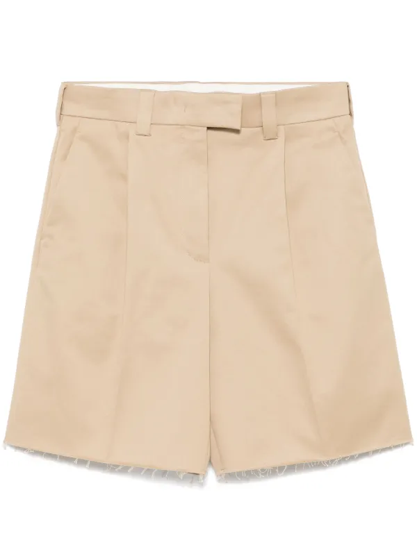 Miu Miu Cotton Shorts Neutrals FARFETCH PH
